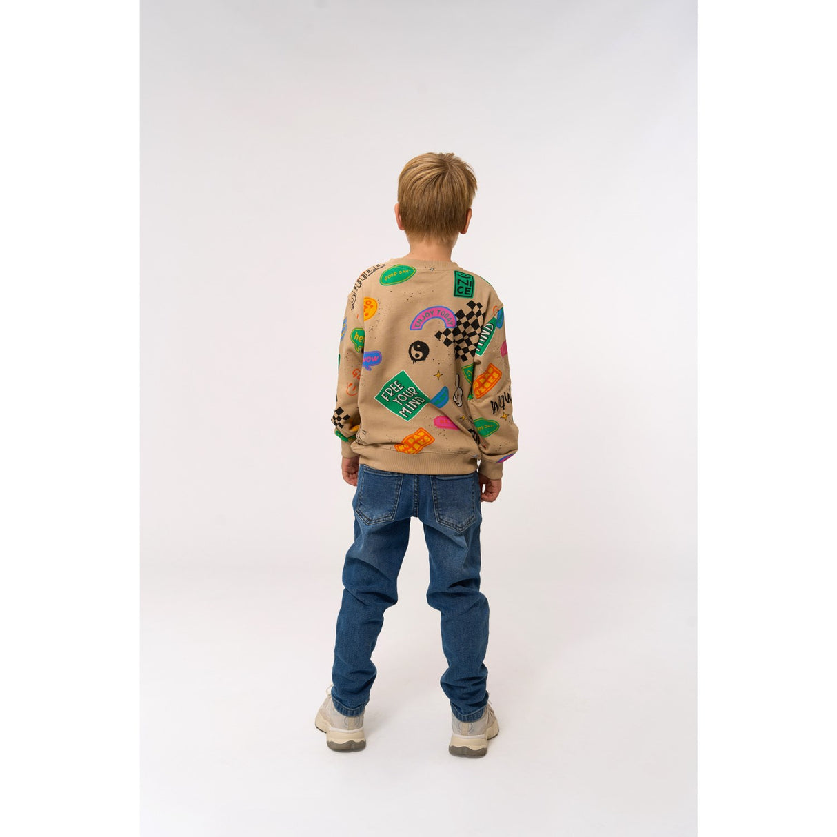 The New Humus AOP Peter Oversize Collegegenser