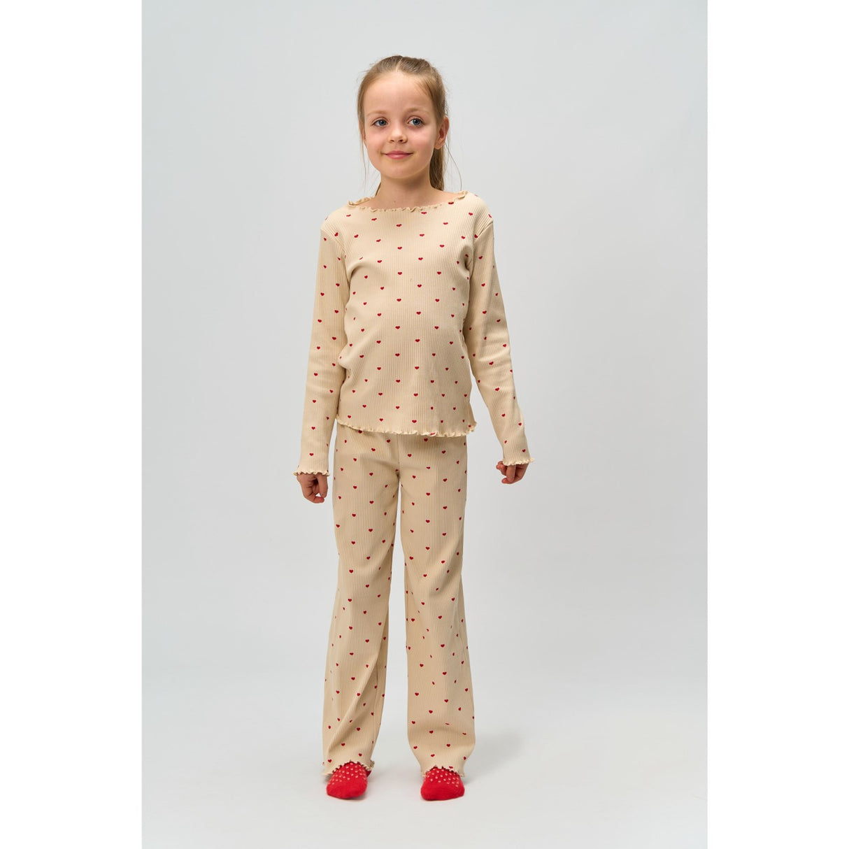 The New Gardenia AOP Holiday Heart Rib Night Sett