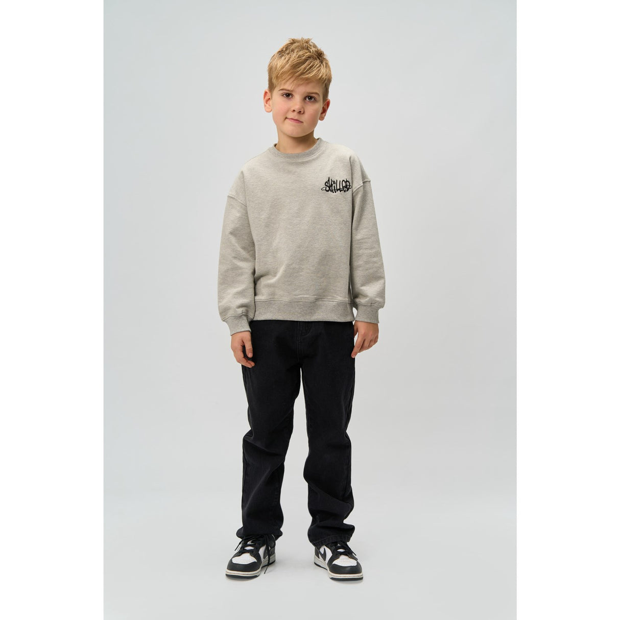 The New Light Grey Melange Ron Melange Oversize Collegegenser
