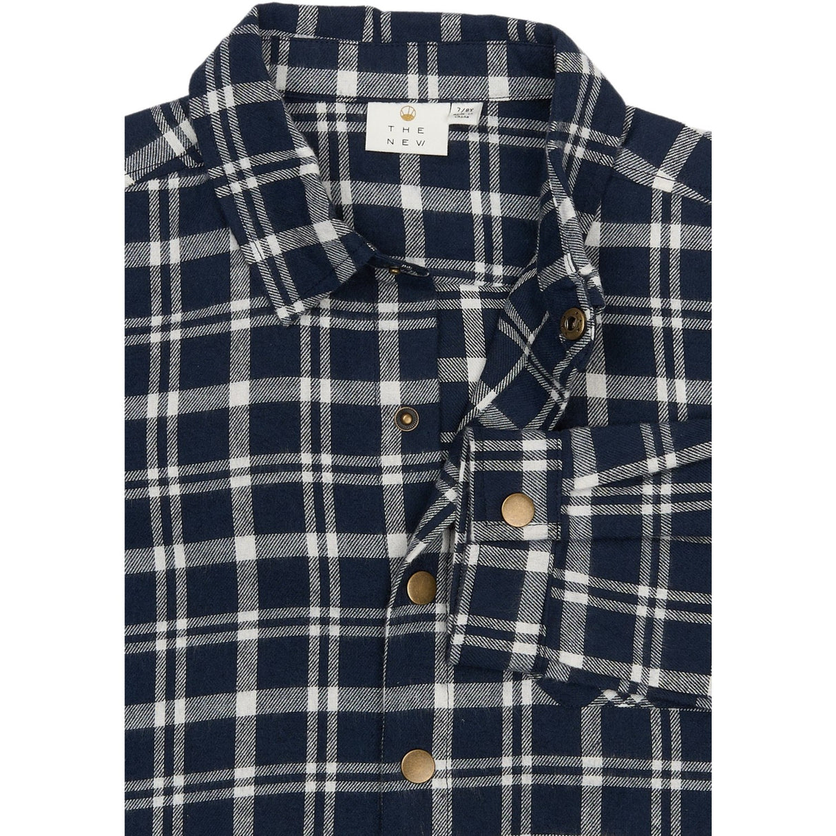 The New Navy Blazer Check Ronan Oversize L_S Flannel Skjorte