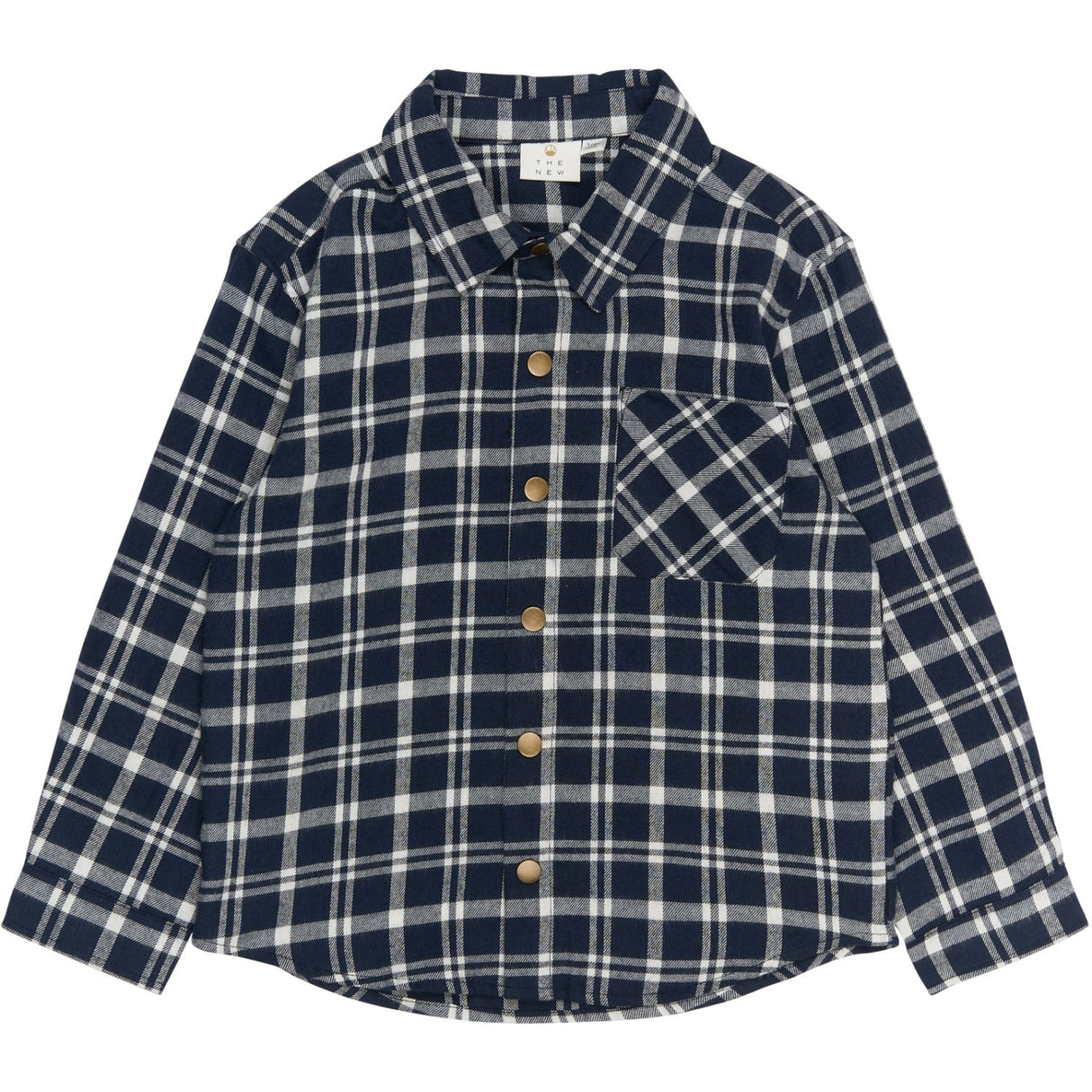 The New Navy Blazer Check Ronan Oversize L_S Flannel Skjorte