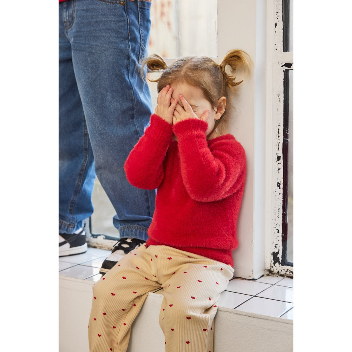 THE NEW Siblings Gardenia AOP Rhea Wide Rib Bukser