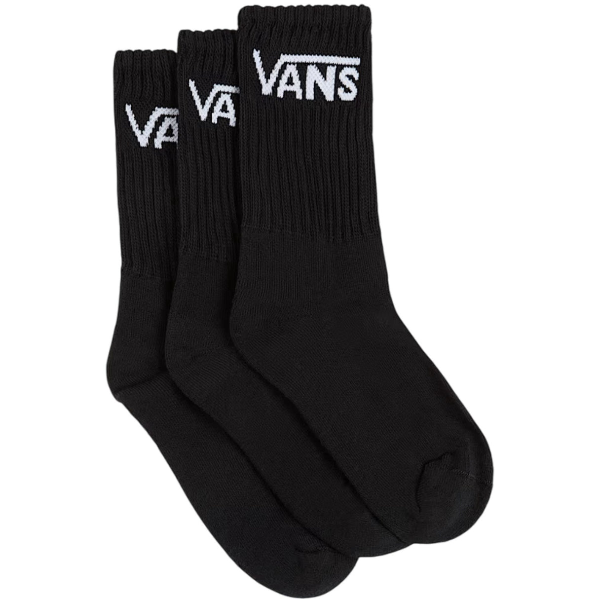 VANS Black Classic Crew Strømper 3-Pakning