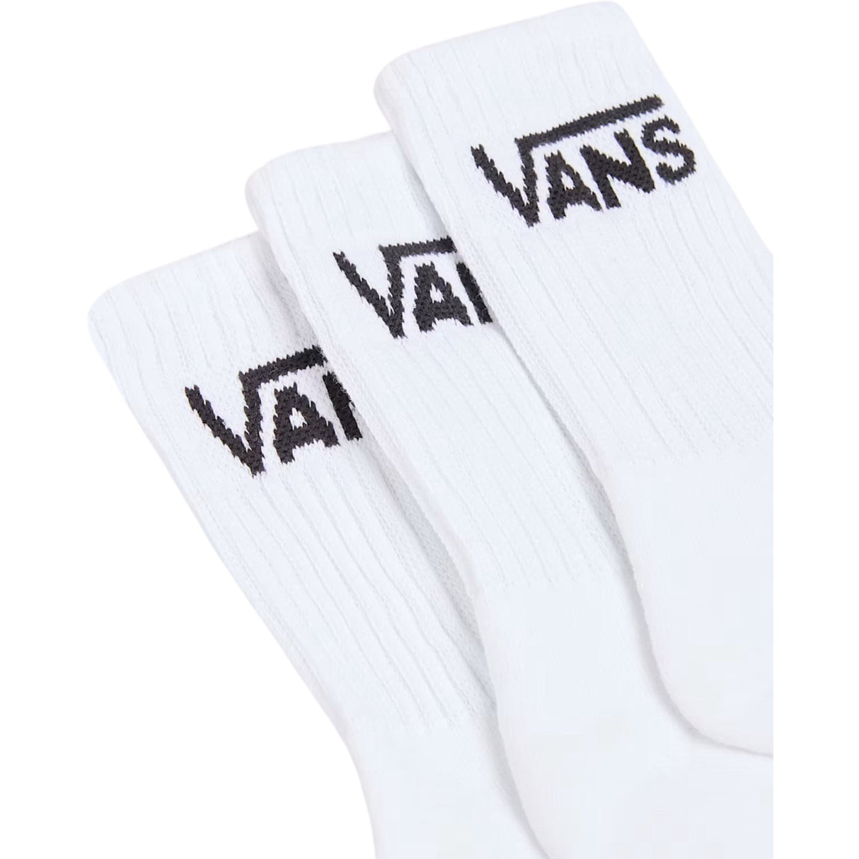VANS White Classic Crew Strømper 3-Pakning