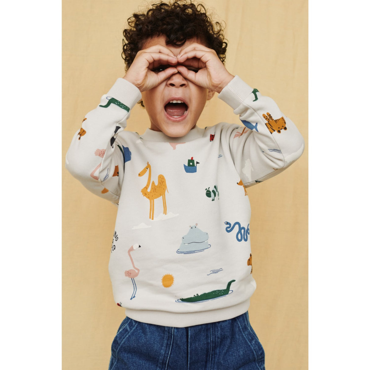 LIEWOOD Around The World / Sandy Thora Printed Collegegenser