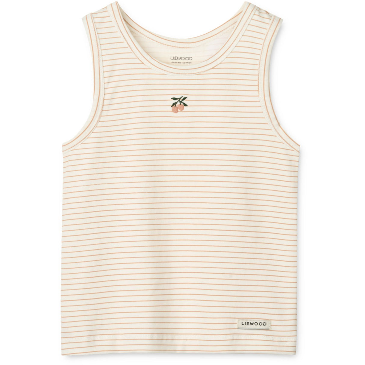 LIEWOOD Mini Peach Sea Shell / Stripe Mix Faris Printed Tank Topp 2-Pakning