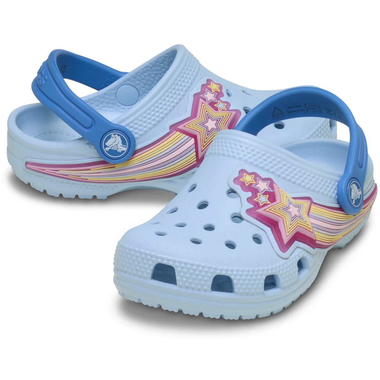 Crocs Blue Frost Classic Star Lights Clog