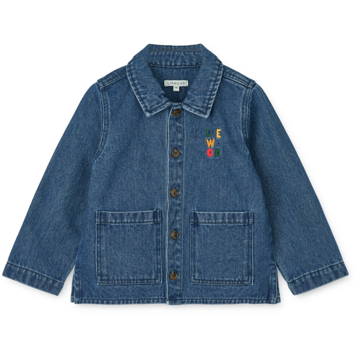 LIEWOOD Medium Blue Denim Kinsley Placement Denim Overshirt