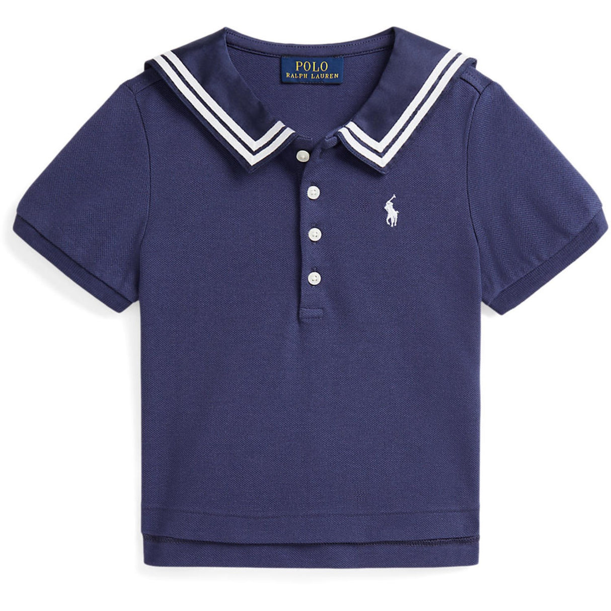 Polo Ralph Lauren Boathouse Navy W/ White Girl Polo Skjorte