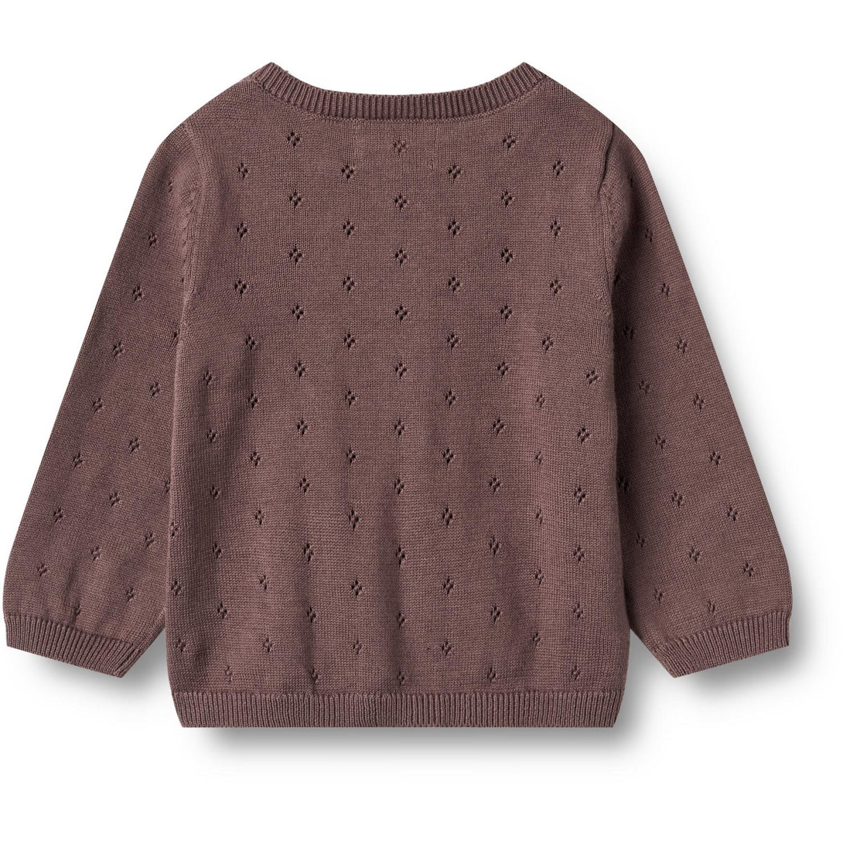 Wheat Plum Strikk Cardigan Maia