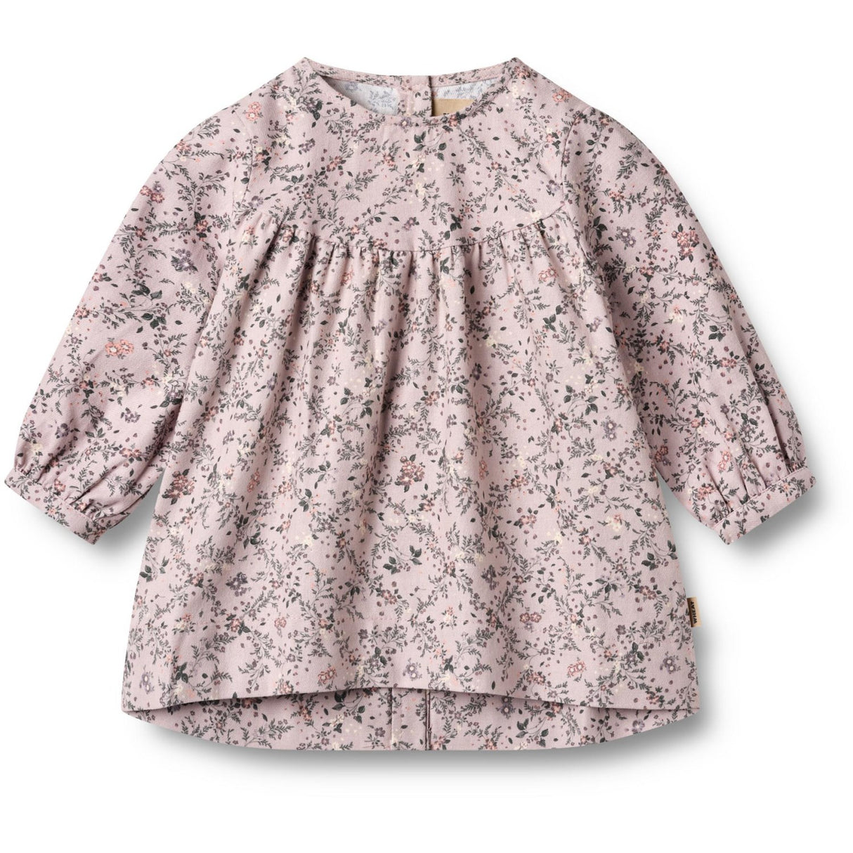 Wheat Lilac Checked Flowers Kjole L/S Fenja