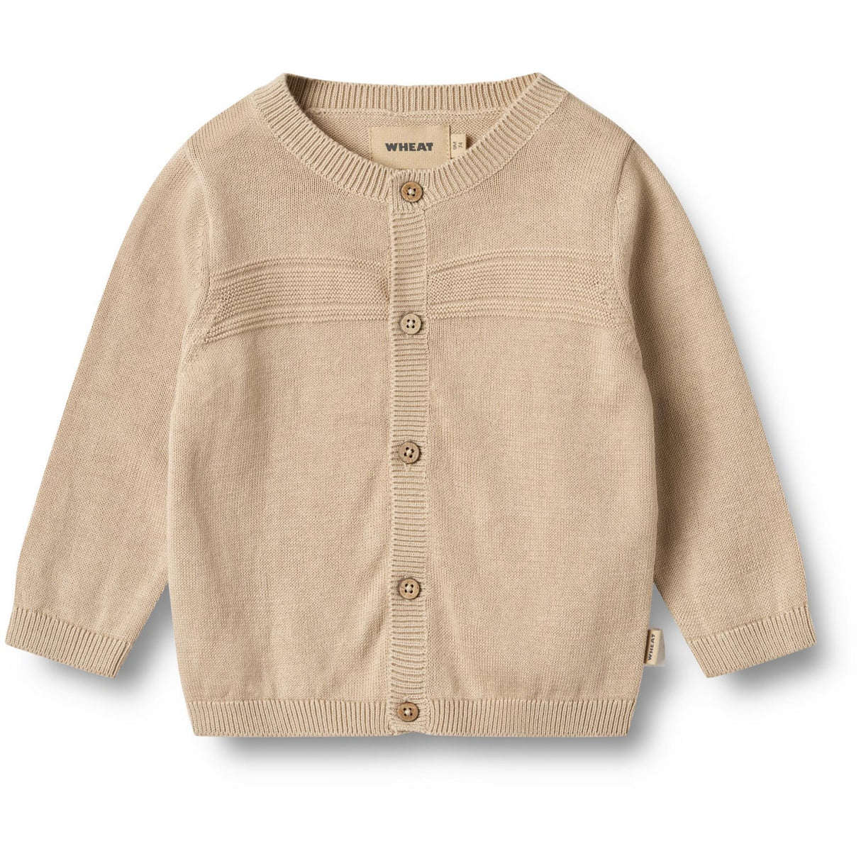 Wheat Warm Sand Strikk Cardigan Sofus