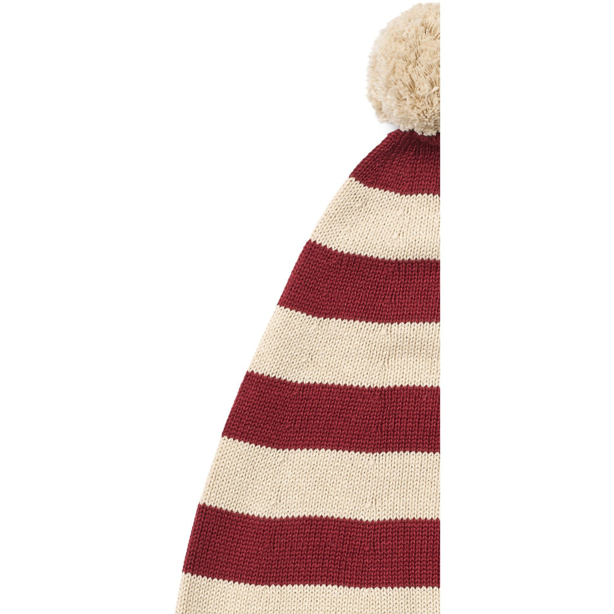 Wheat Red Stripe Strikket Christmas Lue