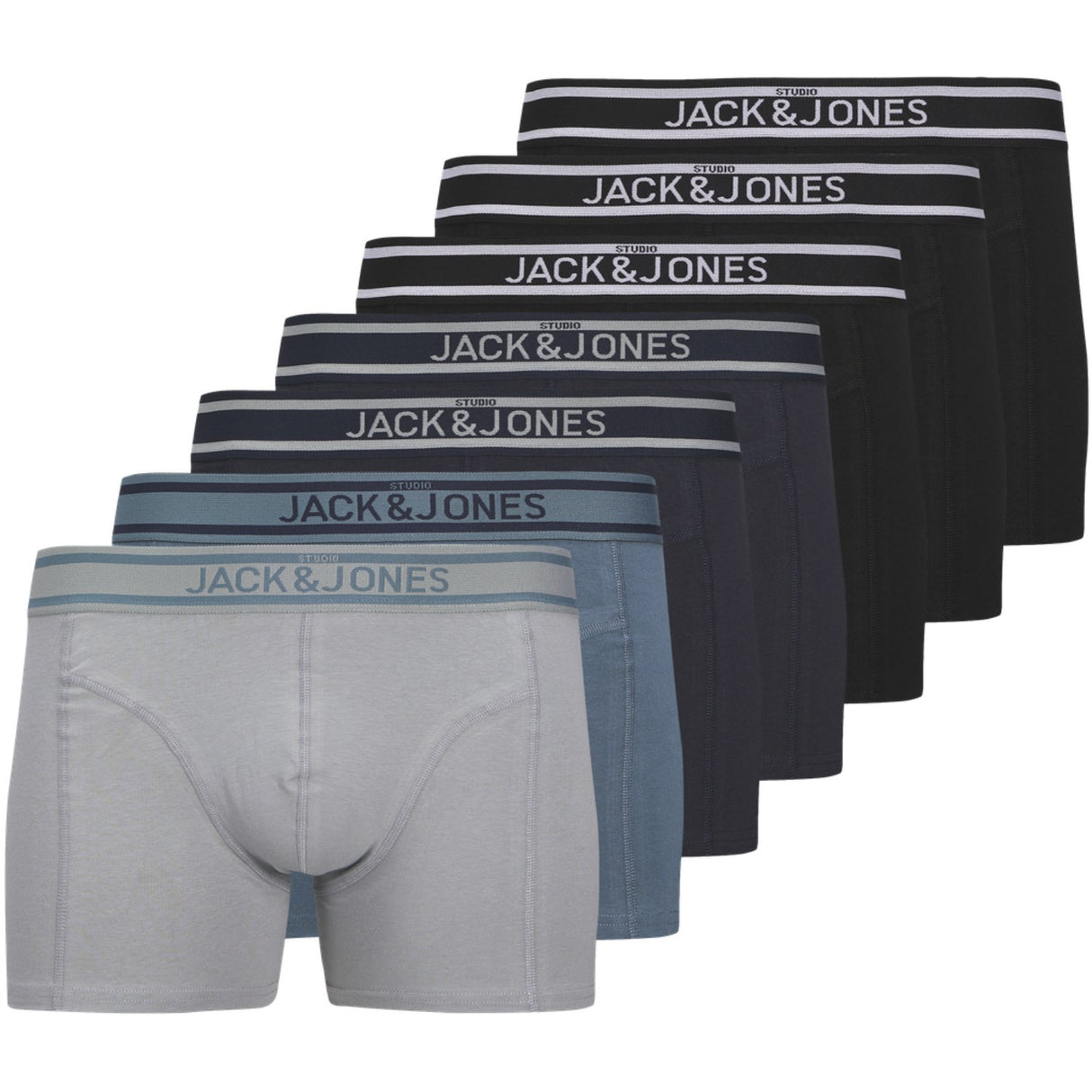 Jack & Jones Junior Black Jacjohn Solid Trunks 7 Pakke Jnr