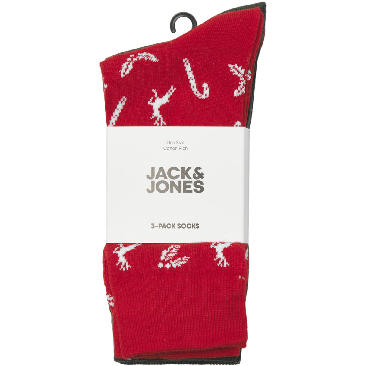 Jack & Jones Junior True Red Jaccane Strømper 3 Pakke Jnr