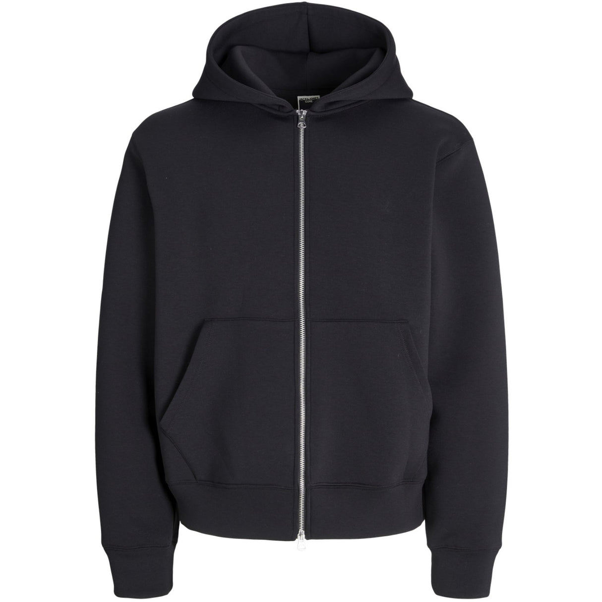 Jack & Jones Junior Black Jcocover Scuba Sweat Zip Hette Jnr