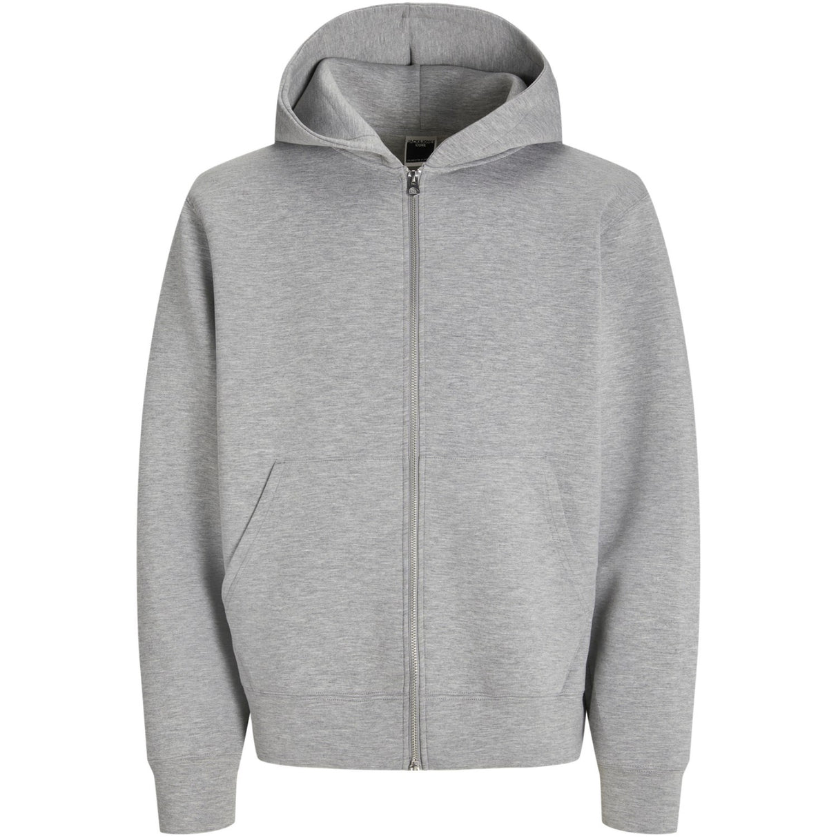 Jack & Jones Junior White Melange Jcocover Scuba Sweat Zip Hette Jnr