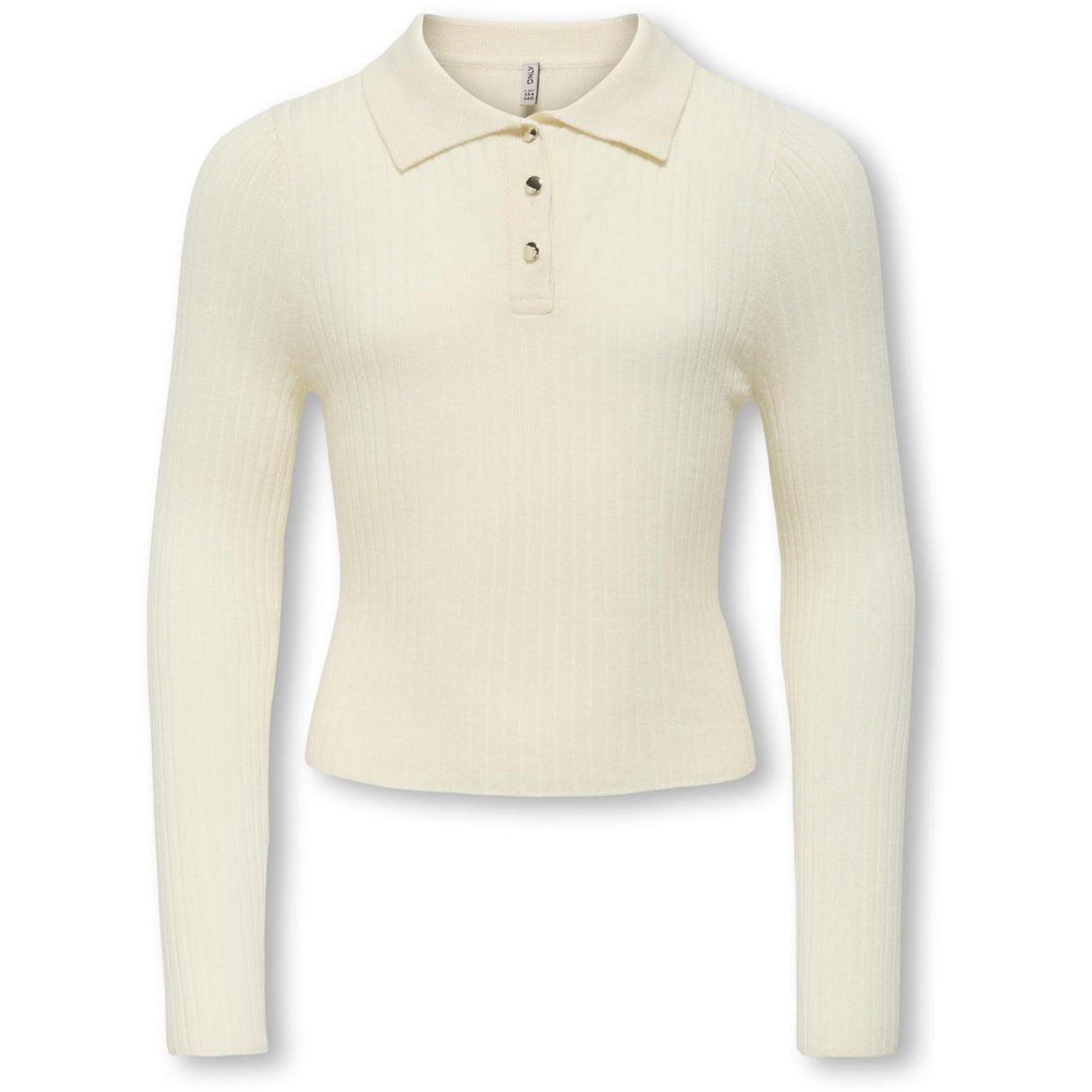 kids ONLY Birch Gold Button Kogmila Ls Rib Knap Polo Neck Cp Knt