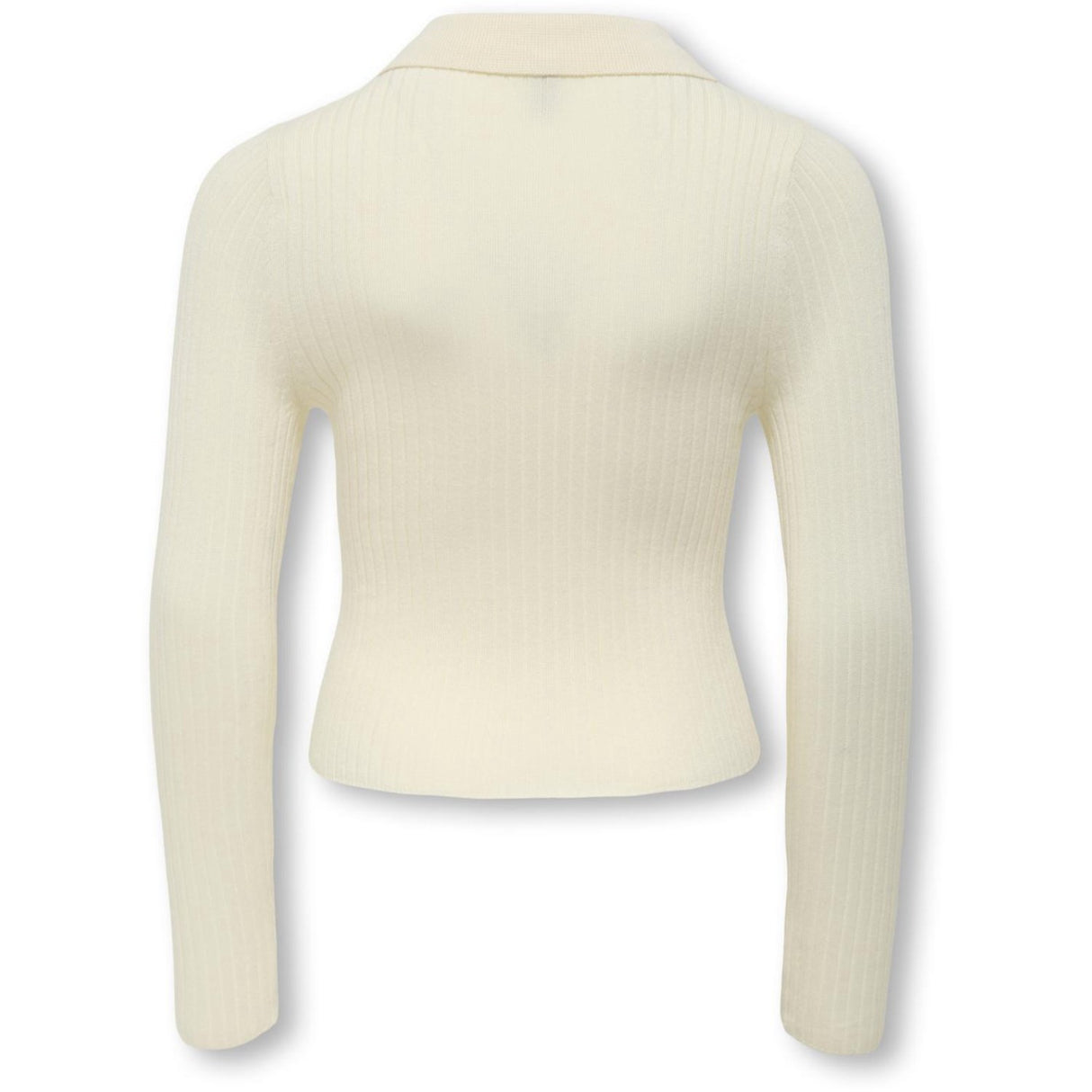 kids ONLY Birch Gold Button Kogmila Ls Rib Knap Polo Neck Cp Knt