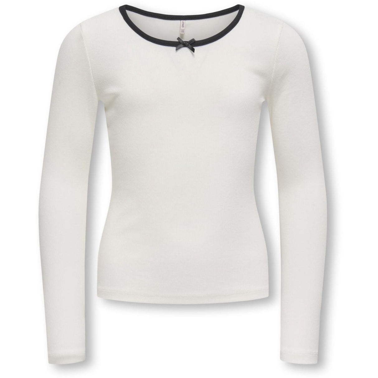 kids ONLY Cloud Dancer Black Bow Kogsofia L/S Bue Topp Jrs