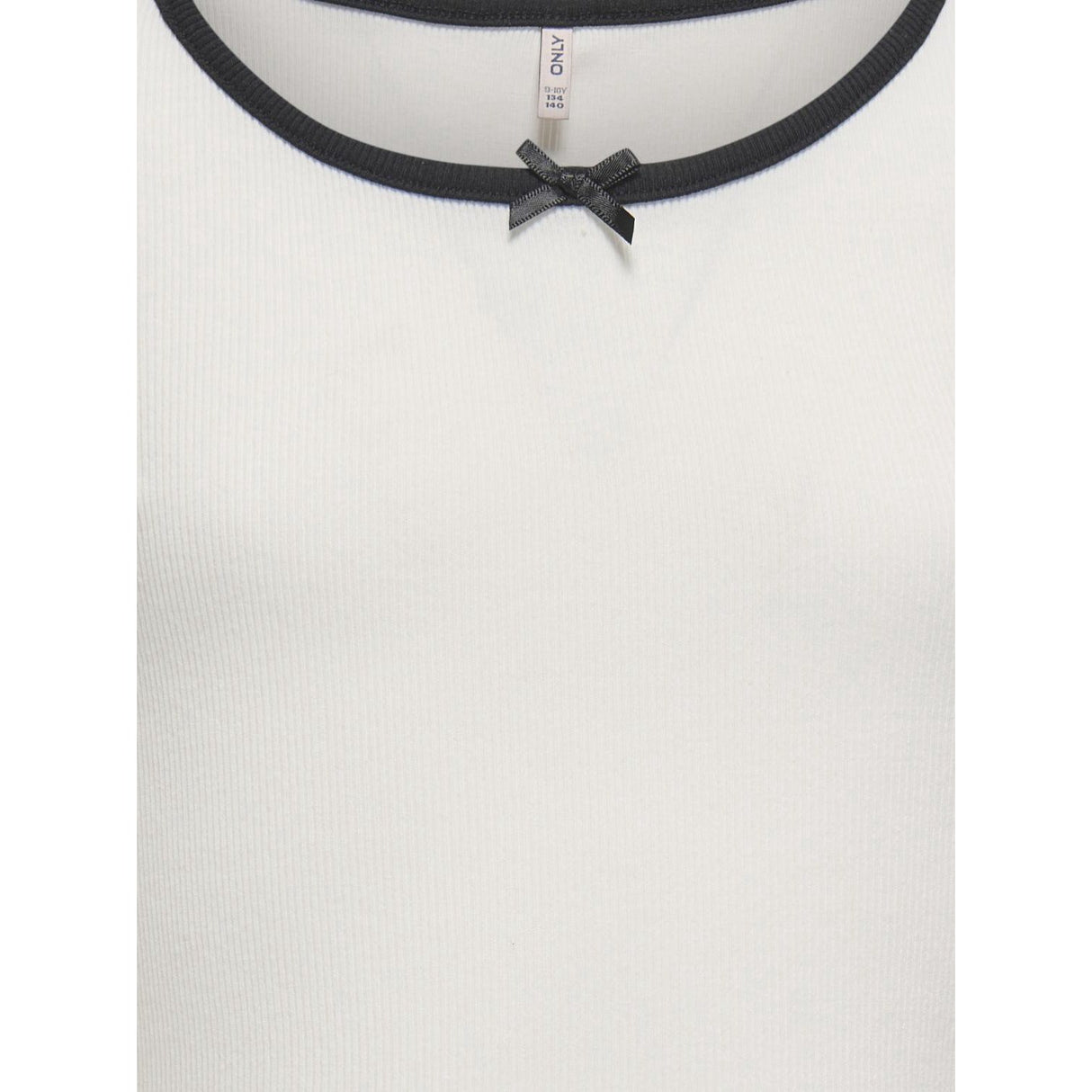 kids ONLY Cloud Dancer Black Bow Kogsofia L/S Bue Topp Jrs