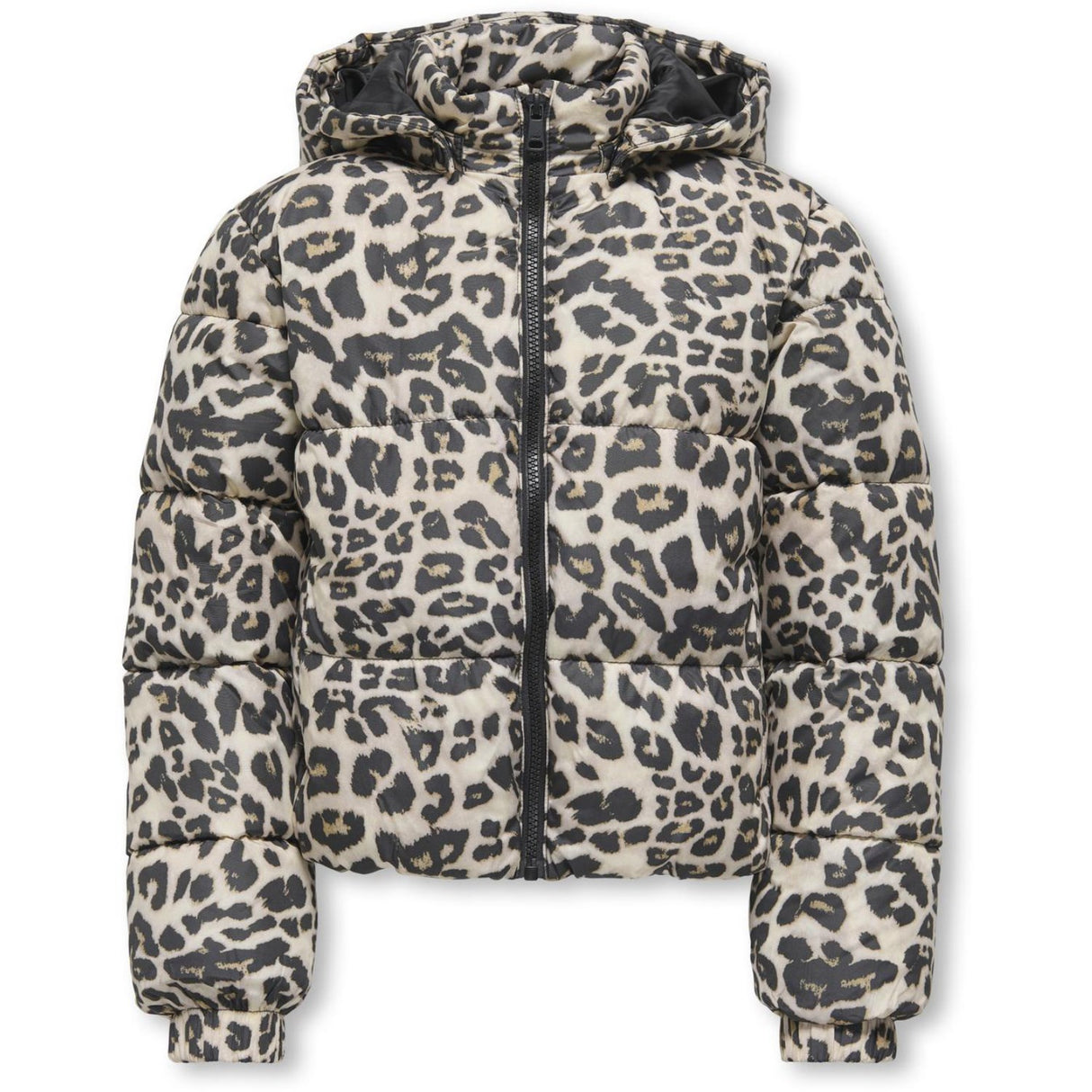kids ONLY Silver Mink Leo Kogdalia Sht Puffer Aop Jakke Otw Noos