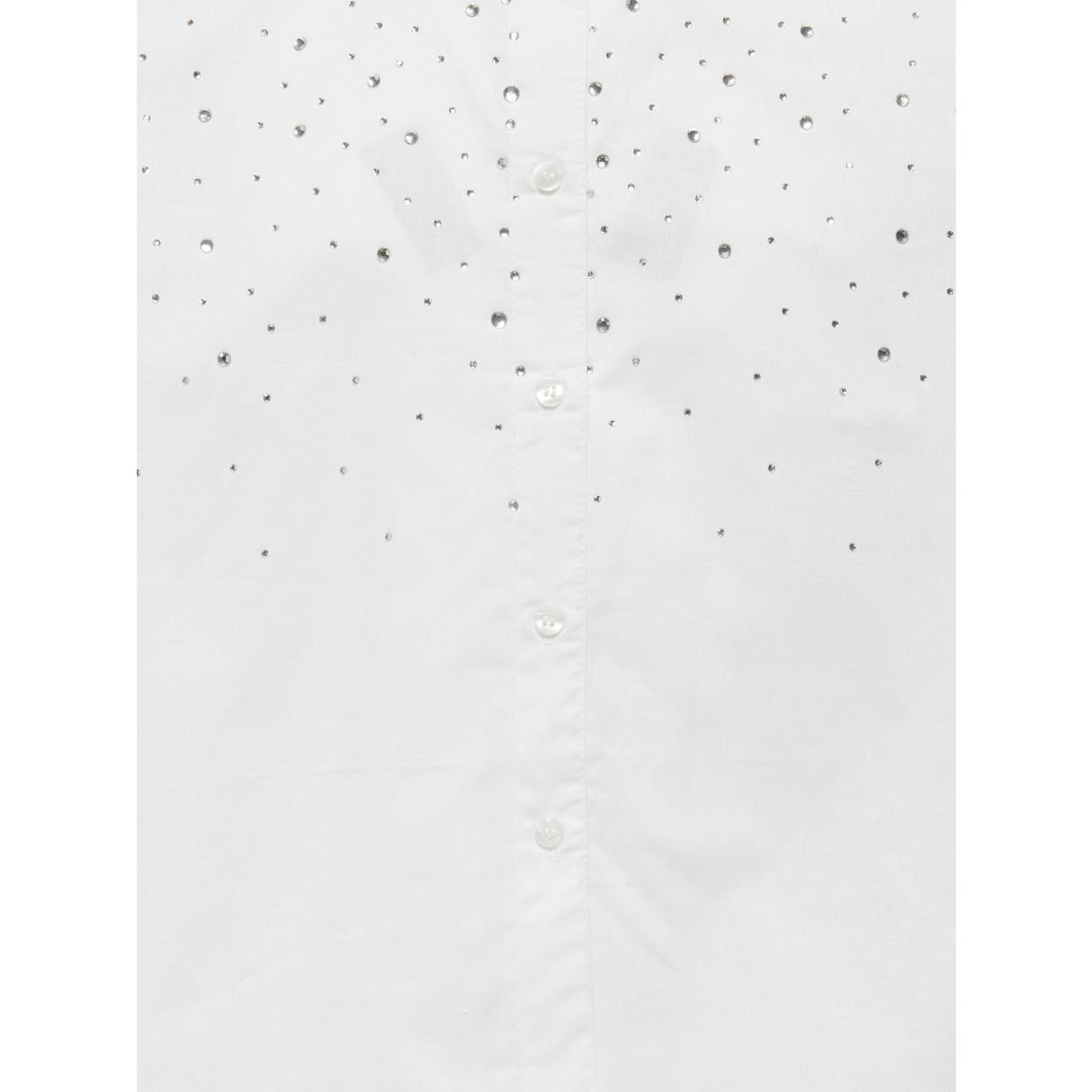 kids ONLY Bright White Rhinestones Koglina Stone Oversize L/S Skjorte Wvn