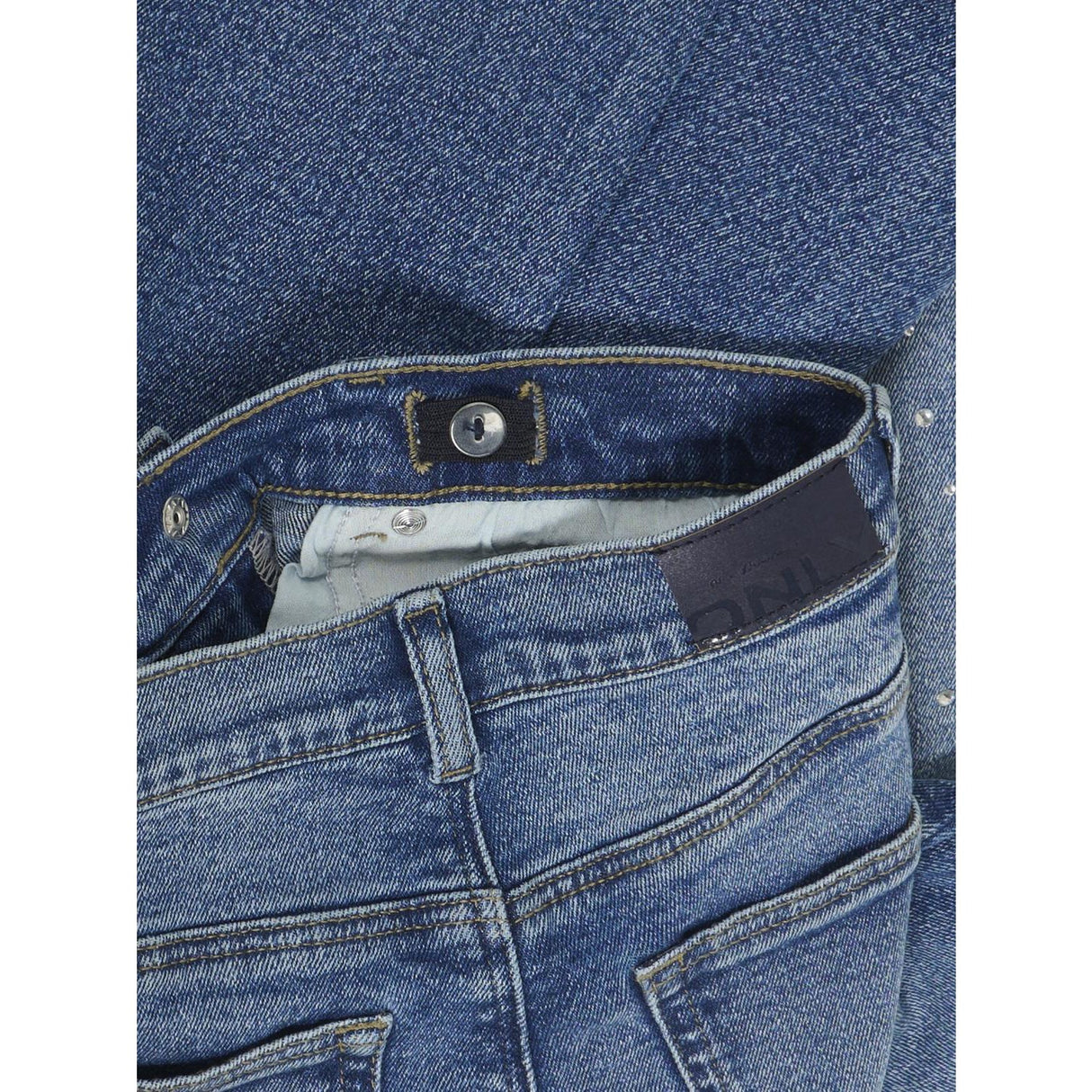 kids ONLY Medium Blue Denim Rhinestones Kogjuicy Rhs Wide Leg Dnm Cro557 Noos