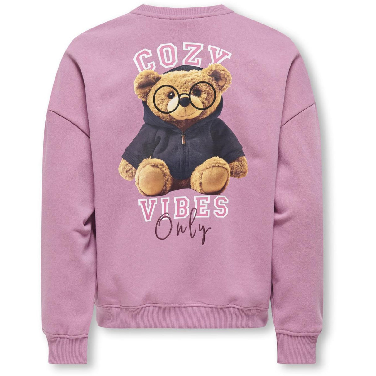 kids ONLY Mauve Orchid Cozy Kogbila L/S Ovz Bjørn O-Neck Swt Noos
