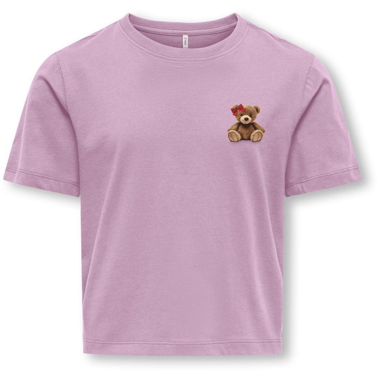 kids ONLY Mauve Orchid Teddy Bow Kogrex S/S Printed Topp Jrs