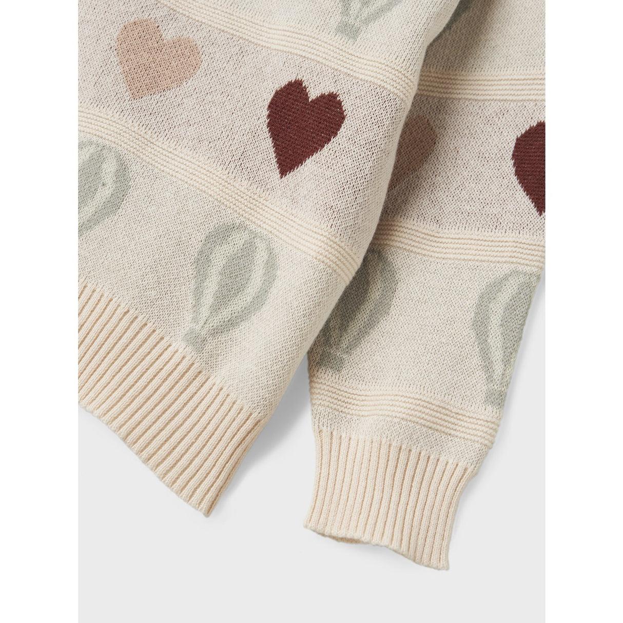 Lil'Atelier Pastel Parchment Nmflamai Kis Ls Strikk Lil