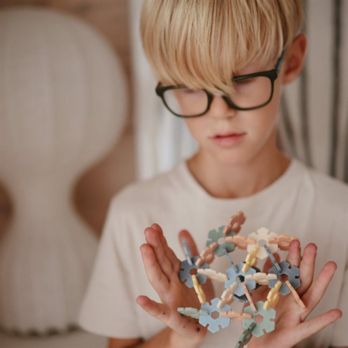 Mushie Multi HEX Connect Building Leketøy Sett