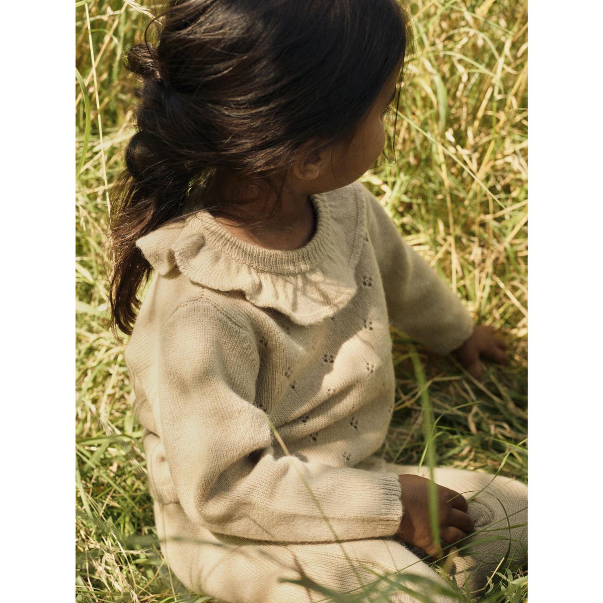 Lil'Atelier Safari Melange Nmfnalio Ls Strikk Lil