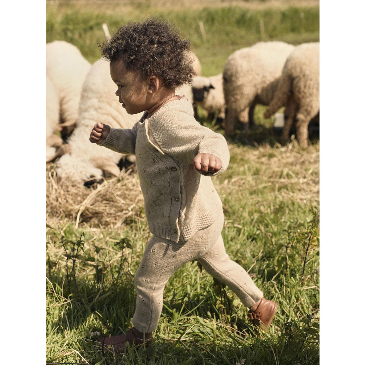 Lil'Atelier Safari Melange Nbnnalio Ls Omslags Strikk Lil