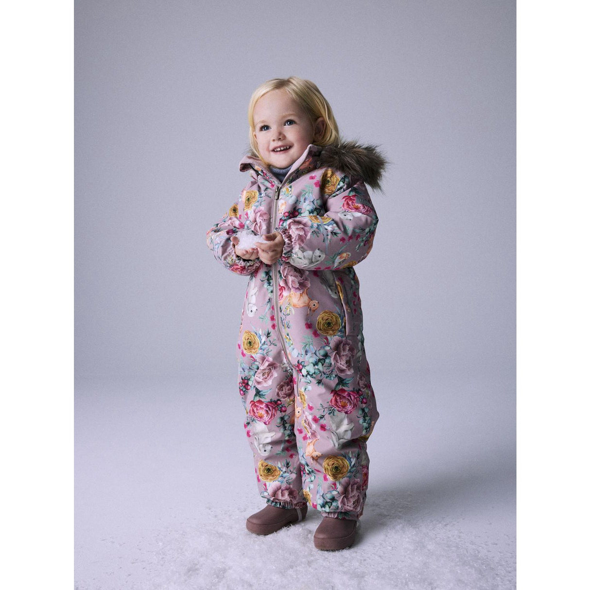 Name It Woodrose Flower Rabbit Nmfsnow10 Drakt Aop Fo Noos