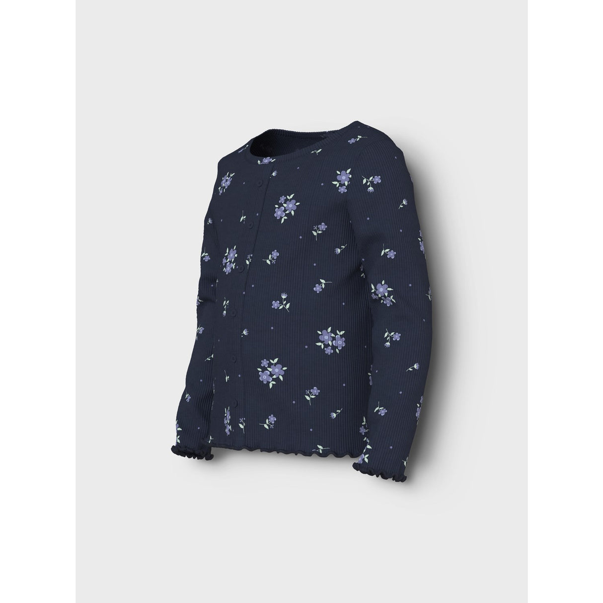 Name It Navy Blazer Blossom Aop Nmfvemia Ls Slim Topp