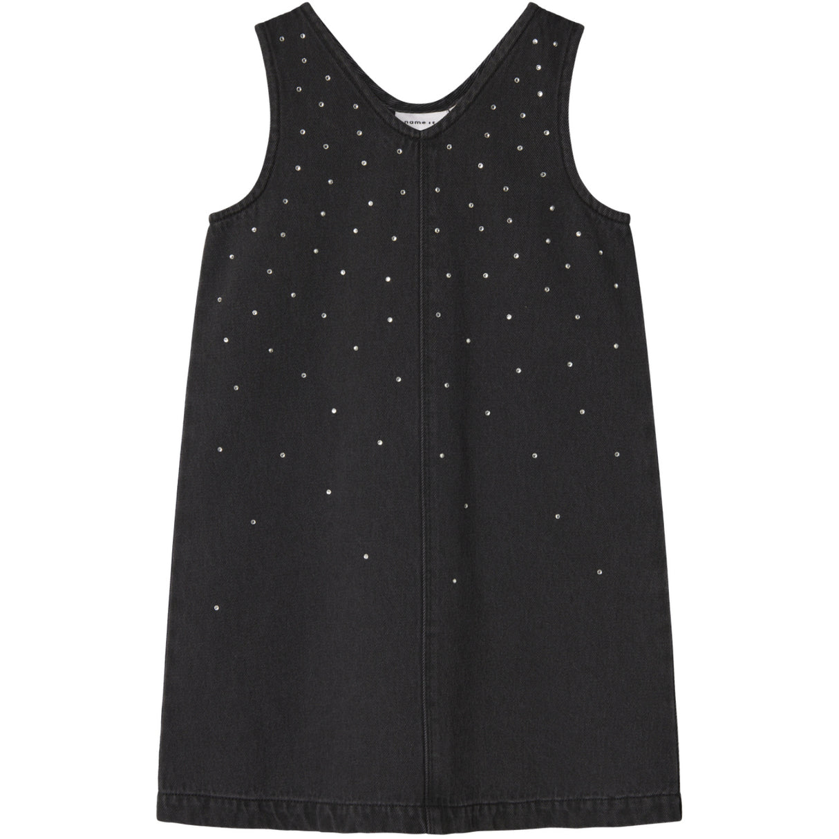 Name It Dark Grey Denim Nkfmonala Sl Loose Kjole 8810-Im O