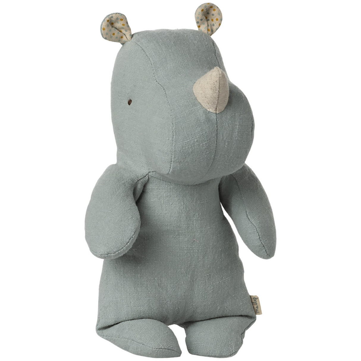 Maileg Safari Friends, Rhino, Small - Light Dusty Blue