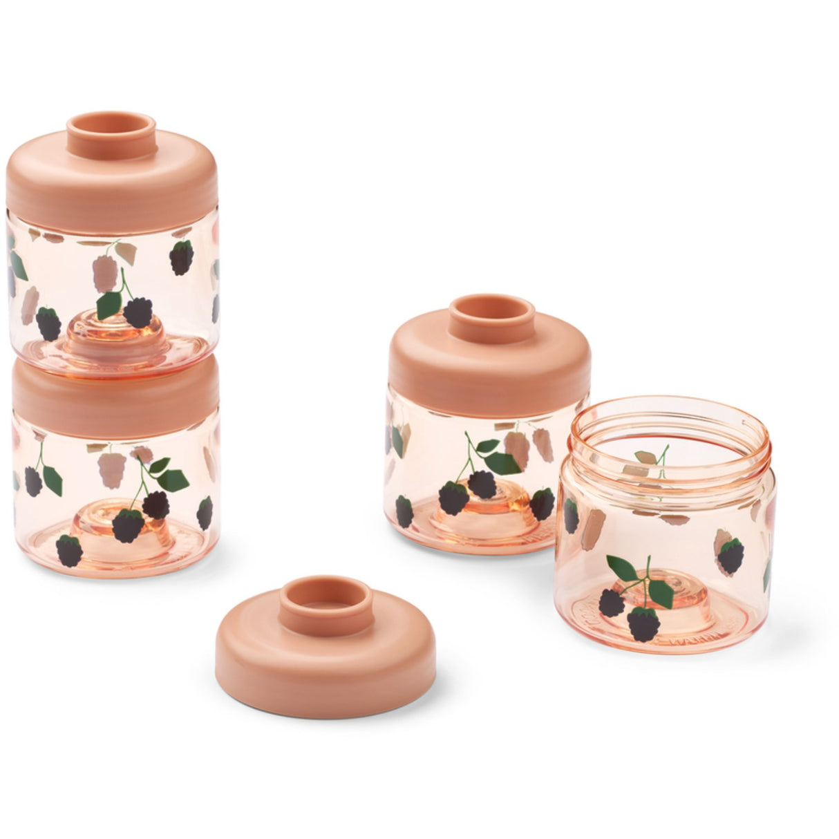 LIEWOOD Berry / Pale Tuscany Dominique Baby Food Tritan Boxes 100ML 4-Pakke