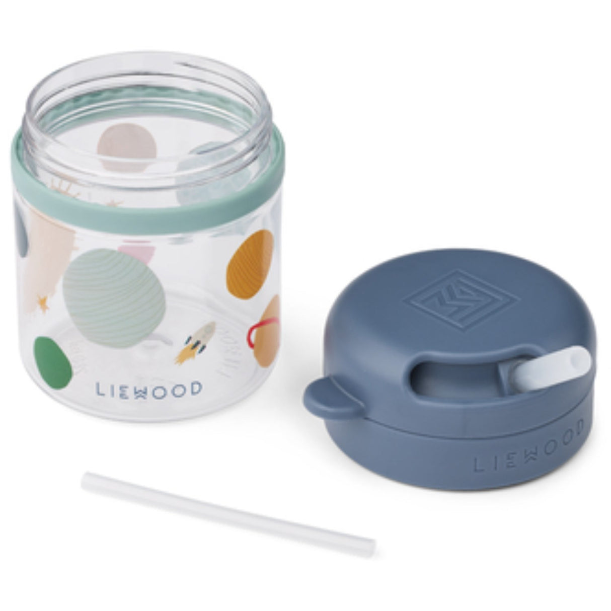 LIEWOOD Universe / Classic Navy Pavia Tritan Sugerør Kopp 280ml