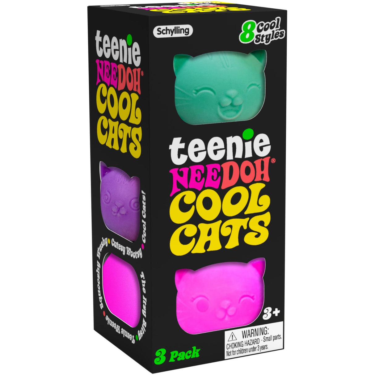 NeeDoh Teenie Cool Cats 3-Pakning Asst. CDU
