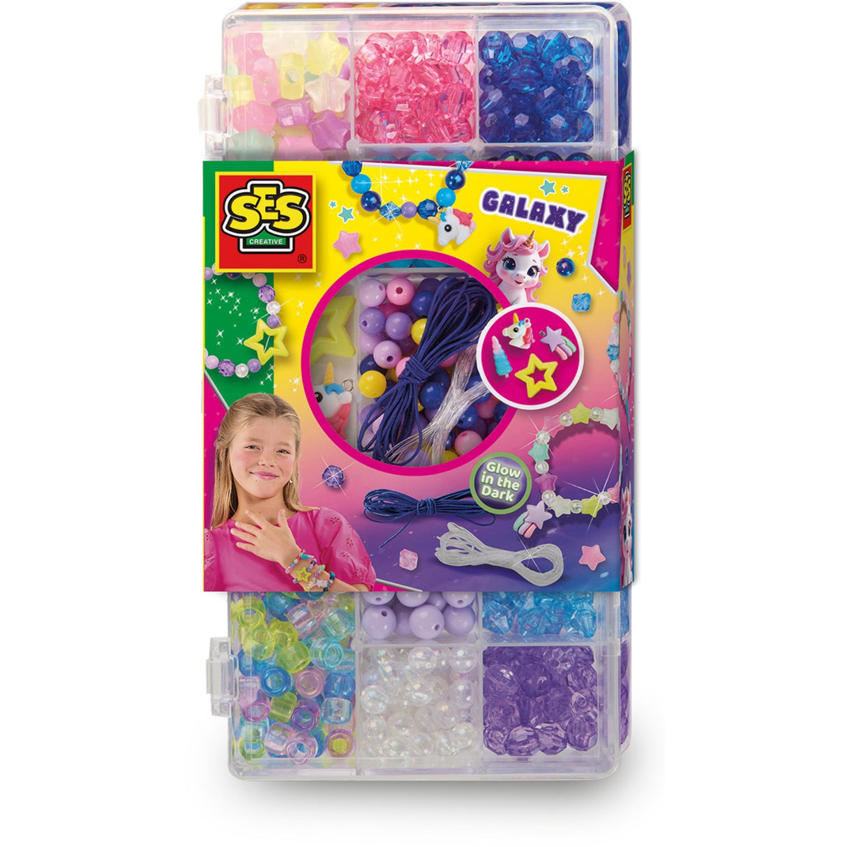 SES Creative Smykker Sett Galaxy Perler
