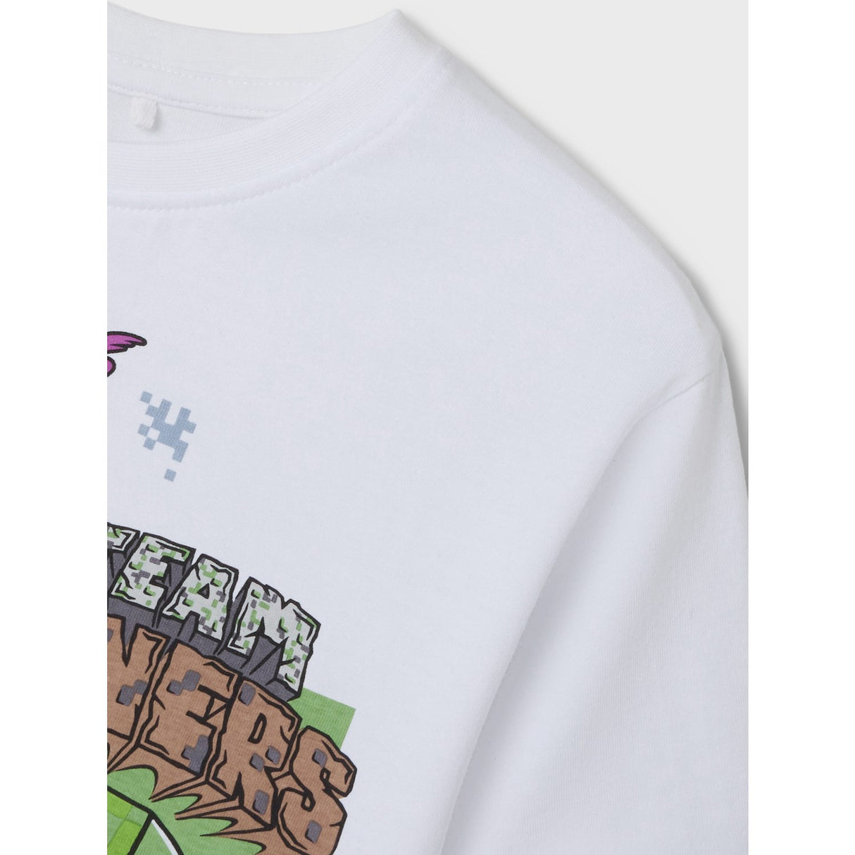 Name It Bright White Nkmjahi Minecraft Nreg Ss Topp Noos Bfu