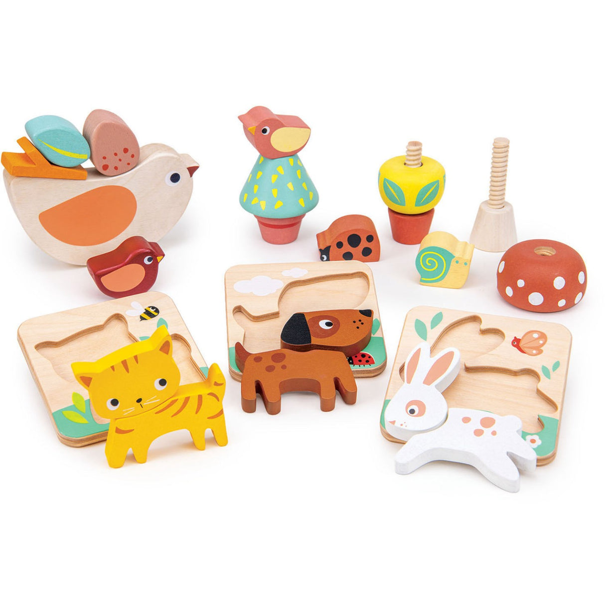 Mentari Puslespill Sett Hage Tema