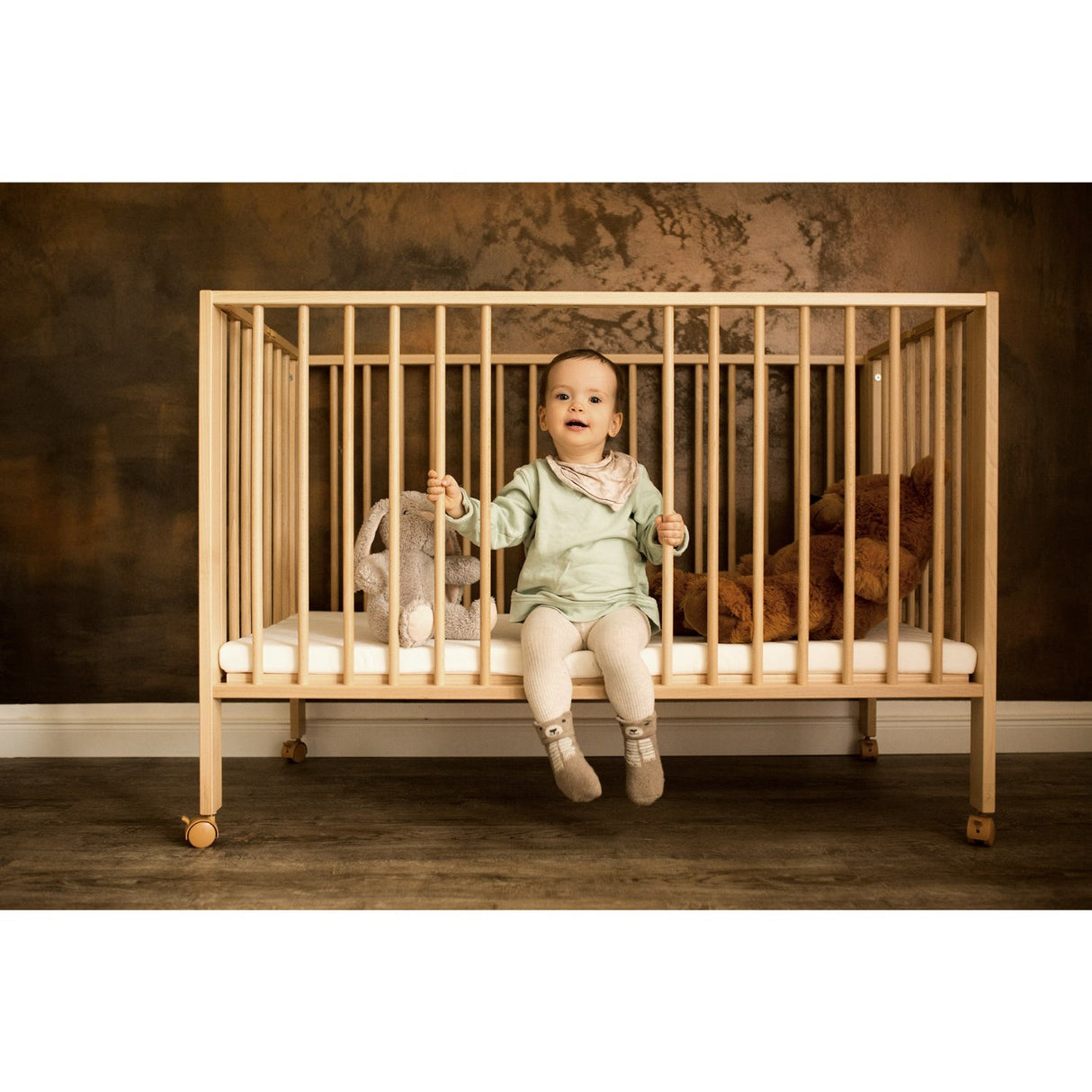 tiSsi® Nature Jori Sammenklappelig Seng Massiv Bøk