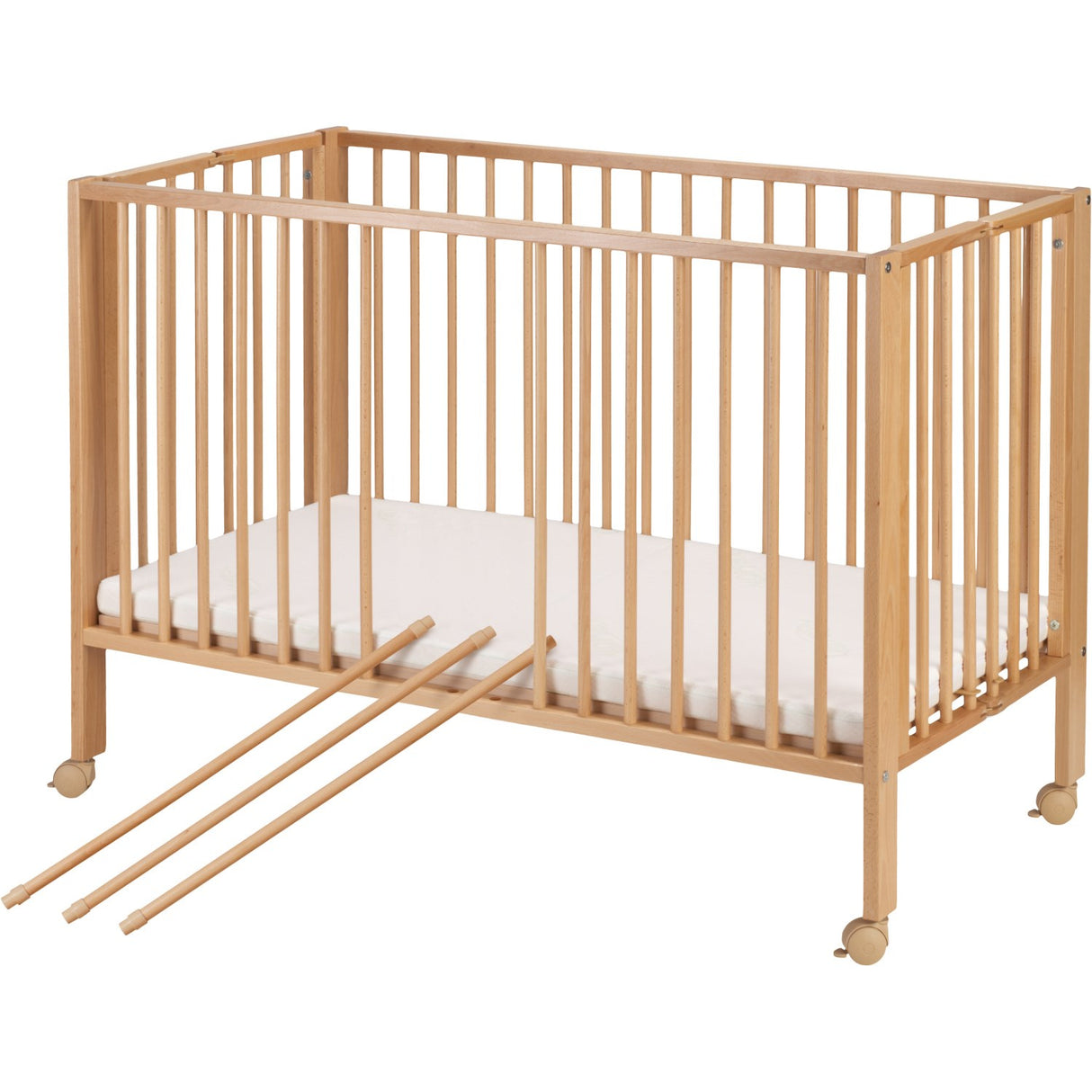 tiSsi® Nature Jori Sammenklappelig Seng Massiv Bøk