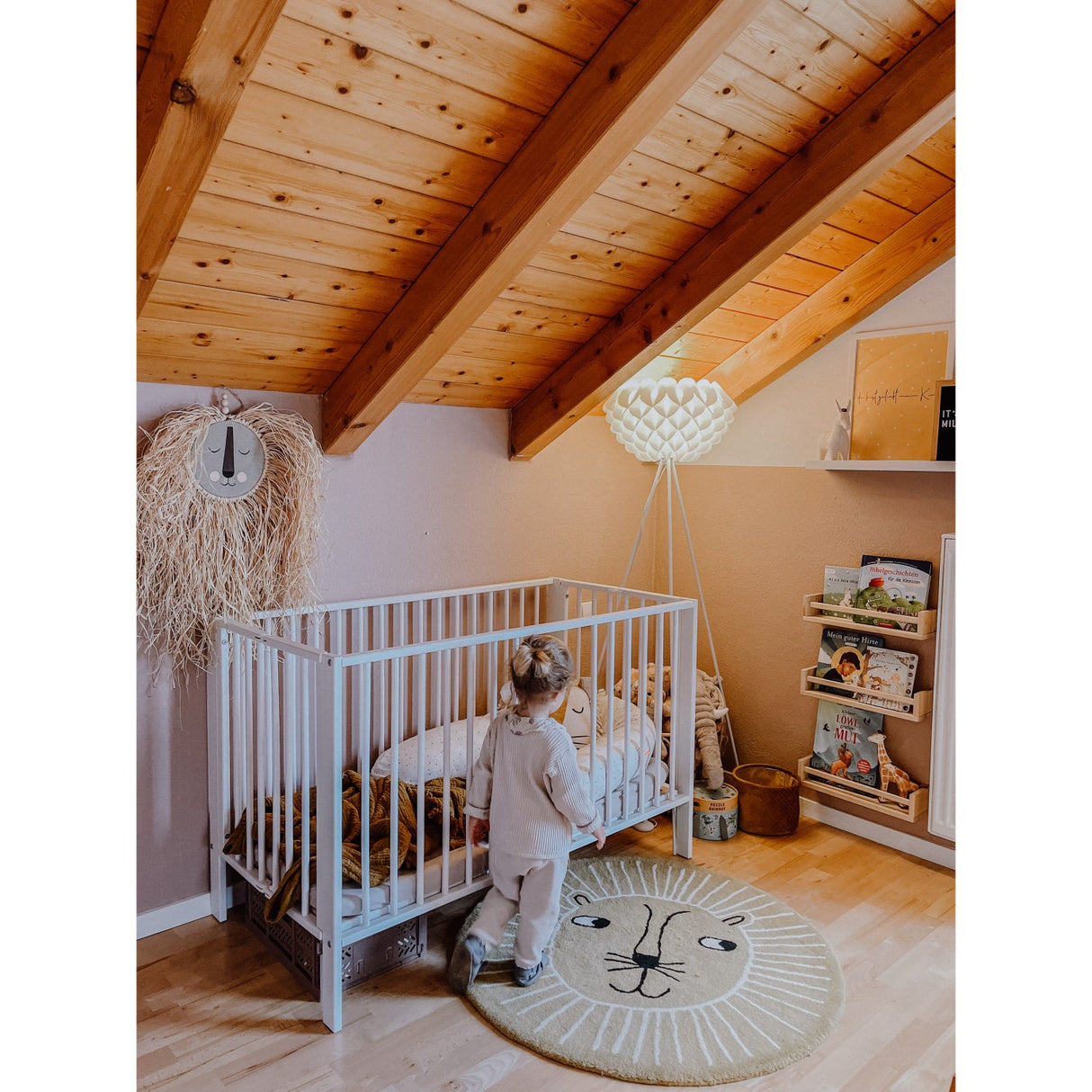 tiSsi® White Laquer Jori Sammenklappelig Seng Massiv Bøk