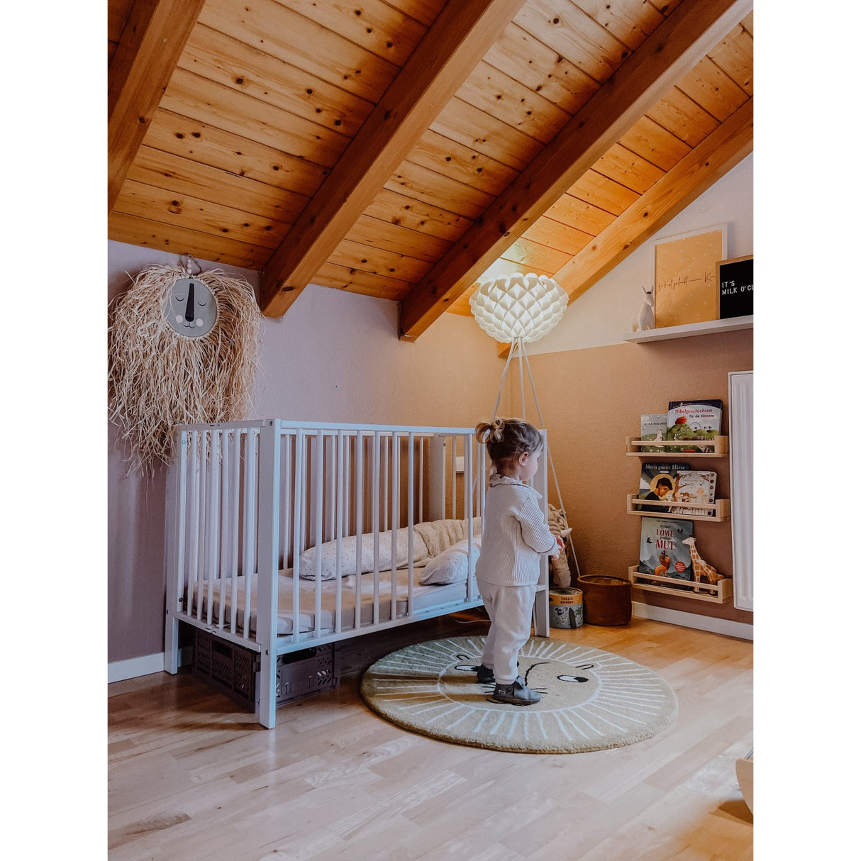 tiSsi® White Laquer Jori Sammenklappelig Seng Massiv Bøk