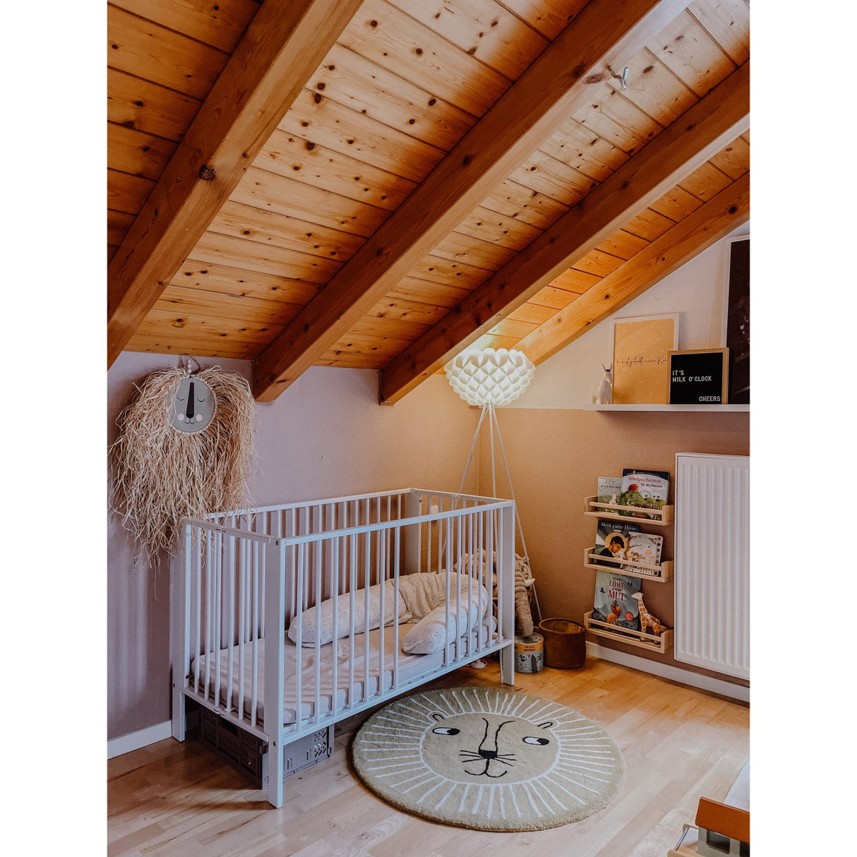 tiSsi® White Laquer Jori Sammenklappelig Seng Massiv Bøk