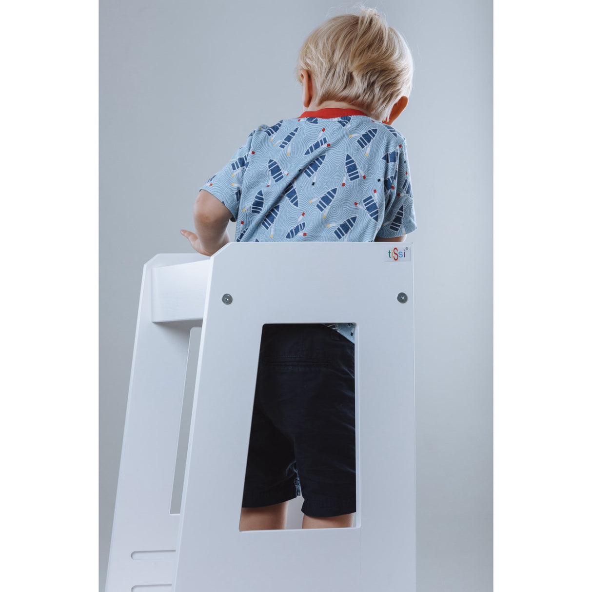 tiSsi® White Laquer Felix Læringstårn Massiv Bøk